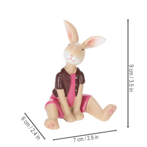 Artikel Osterhasen Figuren Set Niedliche Tischdekoration für Ostern und Frühling 9cm 4St