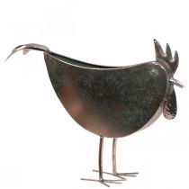 Artikel Blumentopf Huhn Metall Vogel Metallic Rosé 51×16×37cm