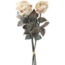 Artikel Deko Rosen Cremeweiß Künstliche Rosen Seidenblumen Antik Optik L65cm 3St