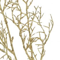 Artikel Deko Zweig mit Glitter Weihnachtszweig in Gold L55cm