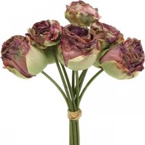 Artikel Rosen Antik-Rosa, Seidenblumen, künstliche Blumen L23cm 8St