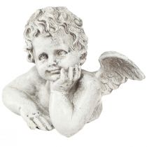 Artikel Deko Engel Figur Polyresin Grabschmuck Grau Weiß H6cm 3St