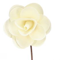 Artikel Deko Rosen Creme Künstliche Rosen aus Holz Ø7cm 12 St