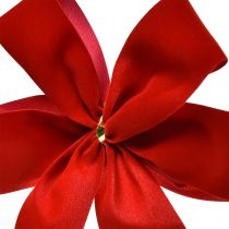 Artikel Dekoschleife Rot Samtschleife 4cm breit Weihnachtsschleife für draußen 15×18cm 10St