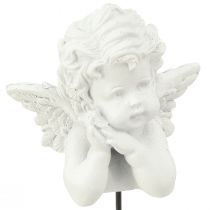 Dekostecker Engel Figuren Grabschmuck Weiß H5cm 6St