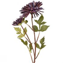 Artikel Künstliche Chrysantheme 2 Blüten Violett Ø5/11cm L70cm