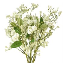 Kunstblumenstrauß Seidenblumen Beerenzweig Weiß 48cm
