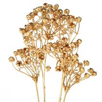 Kunstpflanzen Flachs künstlich Gold Adventsdeko 54cm 4St