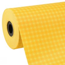 Artikel Manschettenpapier Seidenpapier Blumenpapier Gelb Karo 25cm 100m