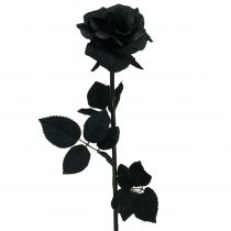 Artikel Rose Seidenblume Schwarz 63cm