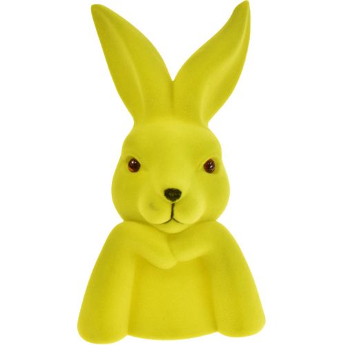 Floristik24 Denkender Hase Ostern Hasenbüste Gelbgrün 16,5×13×27cm