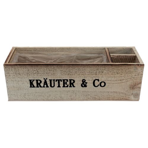 Artikel Kräuterkiste Holz Kräuterkasten Natur 39×13×12cm