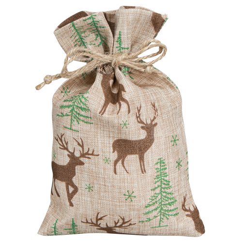 Adventskalender Säckchen Hirsch Braun 12,5×20cm 24 St