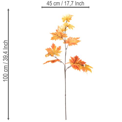 Artikel Künstlicher Ahornzweig 100cm Herbstfarben für Wohnraumdekoration
