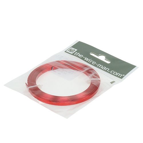 Artikel Aluminium Flachdraht Rot 5mm x 1mm 2,5m