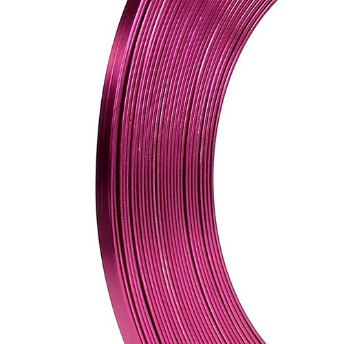 Aluminium Flachdraht Pink 5mm 10m