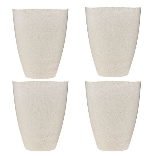 Artikel Orchideentopf Blumentopf Plastik Beige Meliert 13,5x13cm H16,5cm 4St