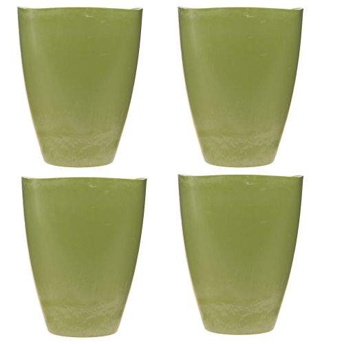 Artikel Orchideentopf Blumentopf Plastik Vase Grün H16,5cm 4St