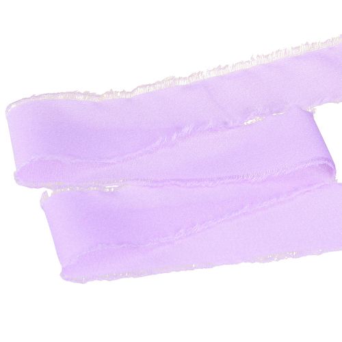 Artikel Chiffonband Flieder Stoffband mit Fransen Chiffon 40mm 15m