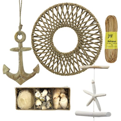 Artikel Maritime Wanddeko DIY Box Dekoring Anker Muscheln Ø38cm