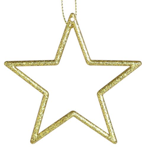 Artikel Deko Sterne Christbaumschmuck Gold Glitter 7,5cm 40 St