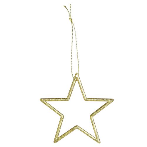 Artikel Deko Sterne Christbaumschmuck Gold Glitter 7,5cm 40 St