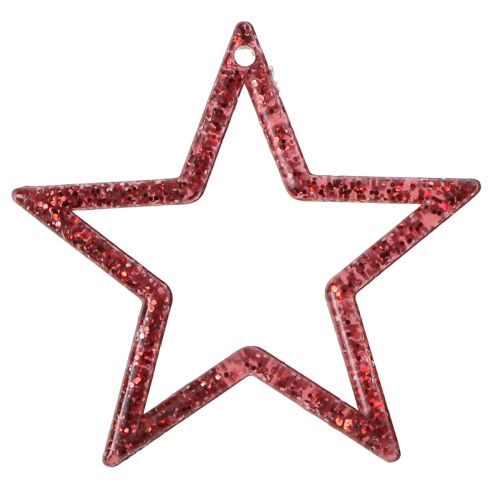 Artikel Deko Sterne Rot Glitter Kleine Weihnachtssterne 4,5cm 120 St