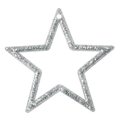 Artikel Deko Sterne Silber Glitter Weihnachtssterne 4,5cm 120 St