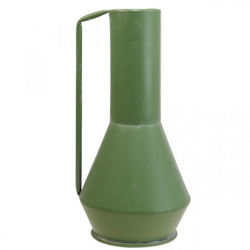 Artikel Deko Vase Metall Grün Henkel Dekokanne 14cm H28,5cm