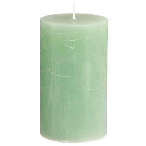 Floristik24 Durchgefärbte Kerzen Grün Jade Stumpenkerzen 70×120mm 4St