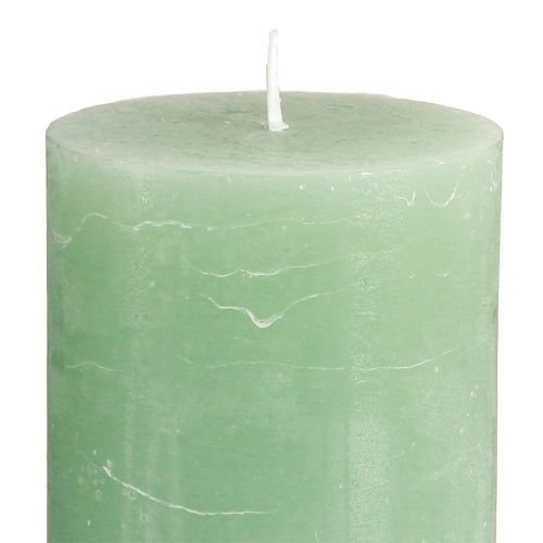 Artikel Durchgefärbte Kerzen Grün Jade Stumpenkerzen 70×120mm 4St