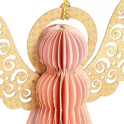 Artikel Engel Anhänger Papier Deko Weihnachten Apricot Gold 12cm 4 St