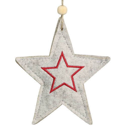 Floristik24 Filzsterne zum Hängen Sterne Christbaumschmuck Beige 13cm 6 St