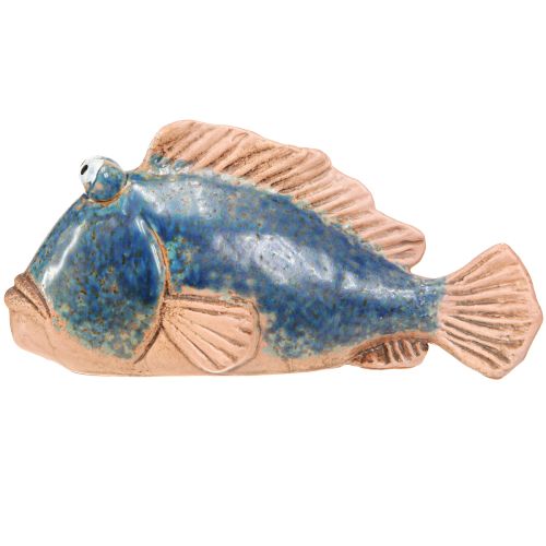 Artikel Fisch Deko Keramik Blau Natur Sommerdeko 22×7×11cm