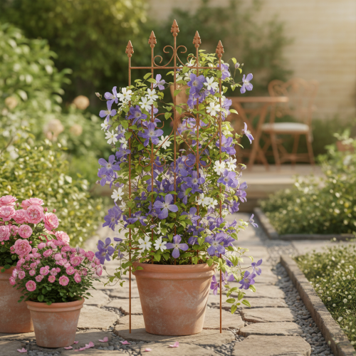 Artikel Rankgitter Herzmotiv Rankhilfe romantischer Stil für Gartenwege oder Terrassen 101cm