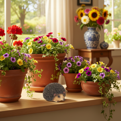 Artikel Igel Dekoration aus Polyresin, Braun, 8 cm für Innenbereich