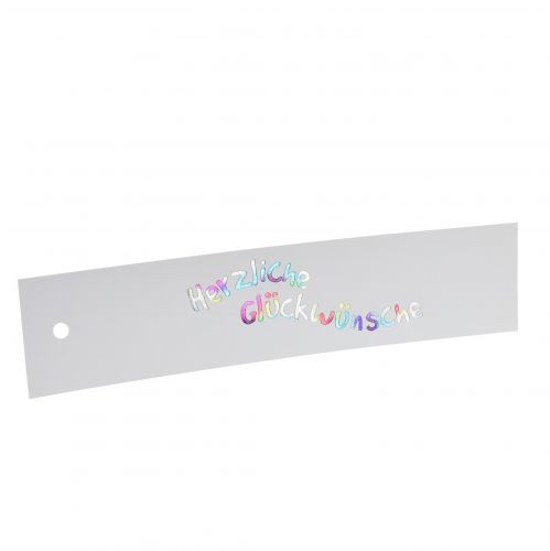 Artikel Geschenkanhänger Herzliche Glückwünsche 20x4,5cm 12St