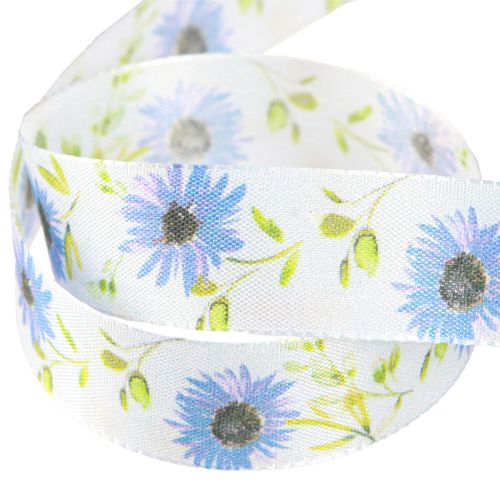 Artikel Geschenkband Band Kornblumen Seidenband Blau 25mm 18m