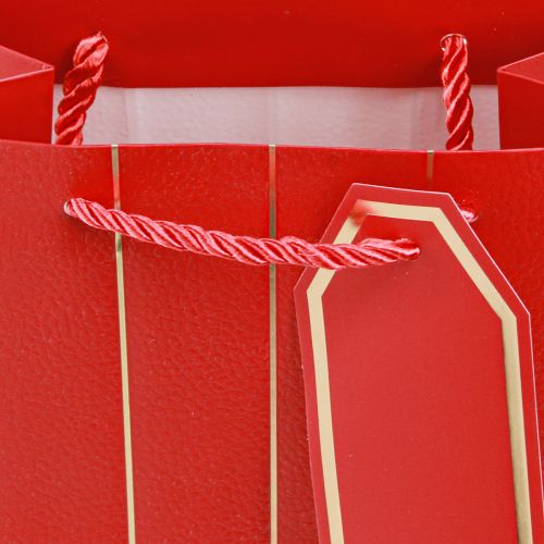 Artikel Geschenktasche Weihnachtstasche Rot Gold 18×10×23cm 1 St