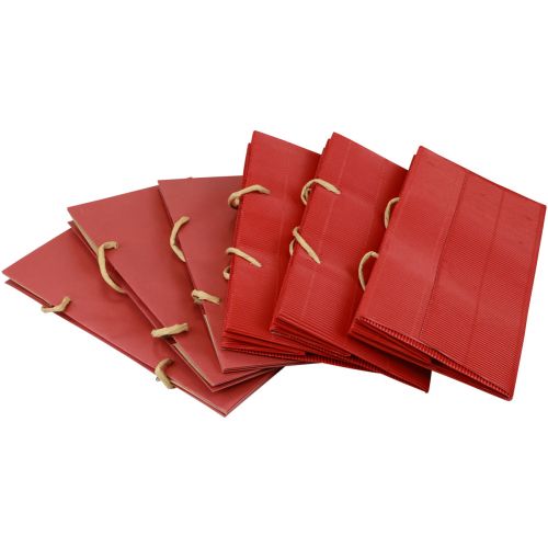 Artikel Geschenktüten Rot Papiertüten mit Henkel 24×12×12cm 6St