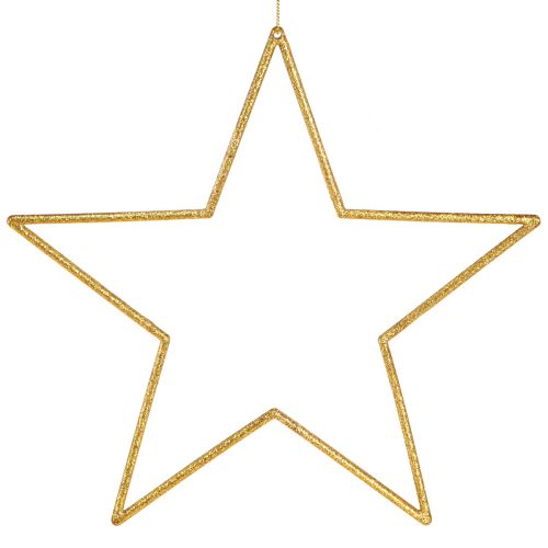 Artikel Große Deko Sterne Gold Glitter Deko zum Hängen 24cm 6 St