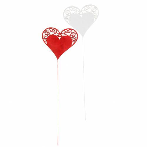 Artikel Herz am Stab, Dekostecker Herz, Hochzeitsdeko, Valentinstag, Herzdeko 16St