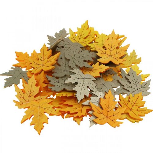 Artikel Streudeko Herbst, Ahorn-Blätter, Herbstlaub Golden, Orange, Gelb 4cm 72 St