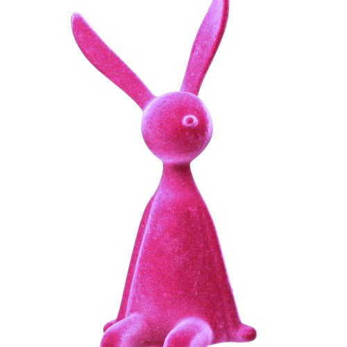 Artikel Kantenhocker Hase beflockt Sitzender Osterhase Pink 56cm