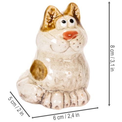Artikel Keramik Katzen Deko Figuren Lustige Tierfiguren für Wohnzimmer Dekoration 8cm 4St