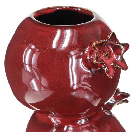 Artikel Keramik Vase Granatapfel Blumenvase Dunkelrot H23,5cm