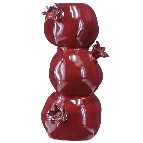 Artikel Keramik Vase Granatapfel Blumenvase Dunkelrot H23,5cm