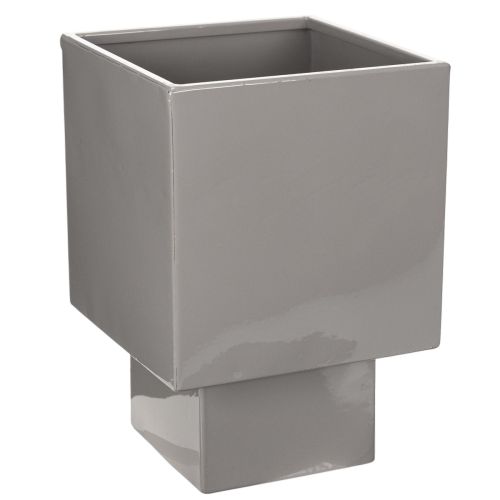 Artikel Pflanzgefäß Würfel Grau mit Sockel aus Metall 22cm