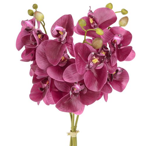 Künstliche Orchideen Lila Kunstblumen wie echt 56cm 3 St