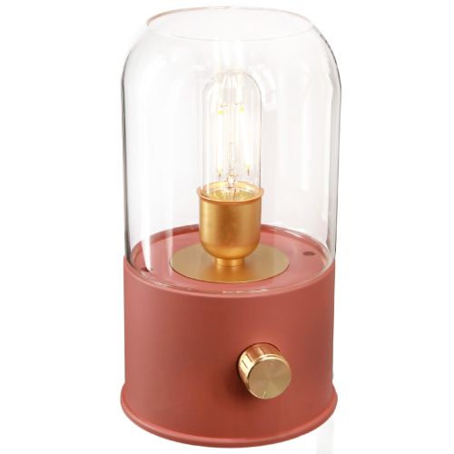 LED Tischlampe Retro LED Leuchte Warmweiß Braun H19,5cm